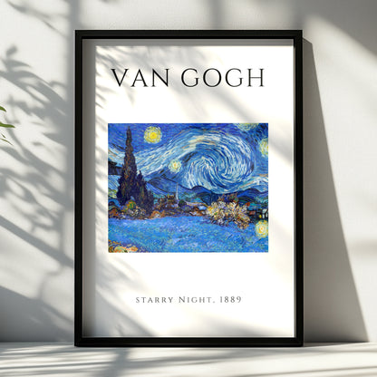 Van Gogh Starry Night Wall Art Print | Blue Swirling Sky Vintage Poster, Gallery Wall – product image 6