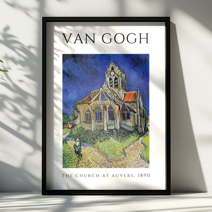 Van Gogh Church at Auvers 1890 Wall Art Print | Vintage Blue Post-Impressionist Poster – product image 6