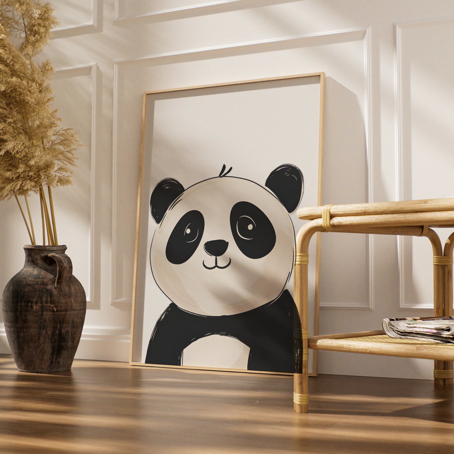 Panda Nursery Wall Art, Cute Panda Print, Baby Animal Poster, Kids Room Decor