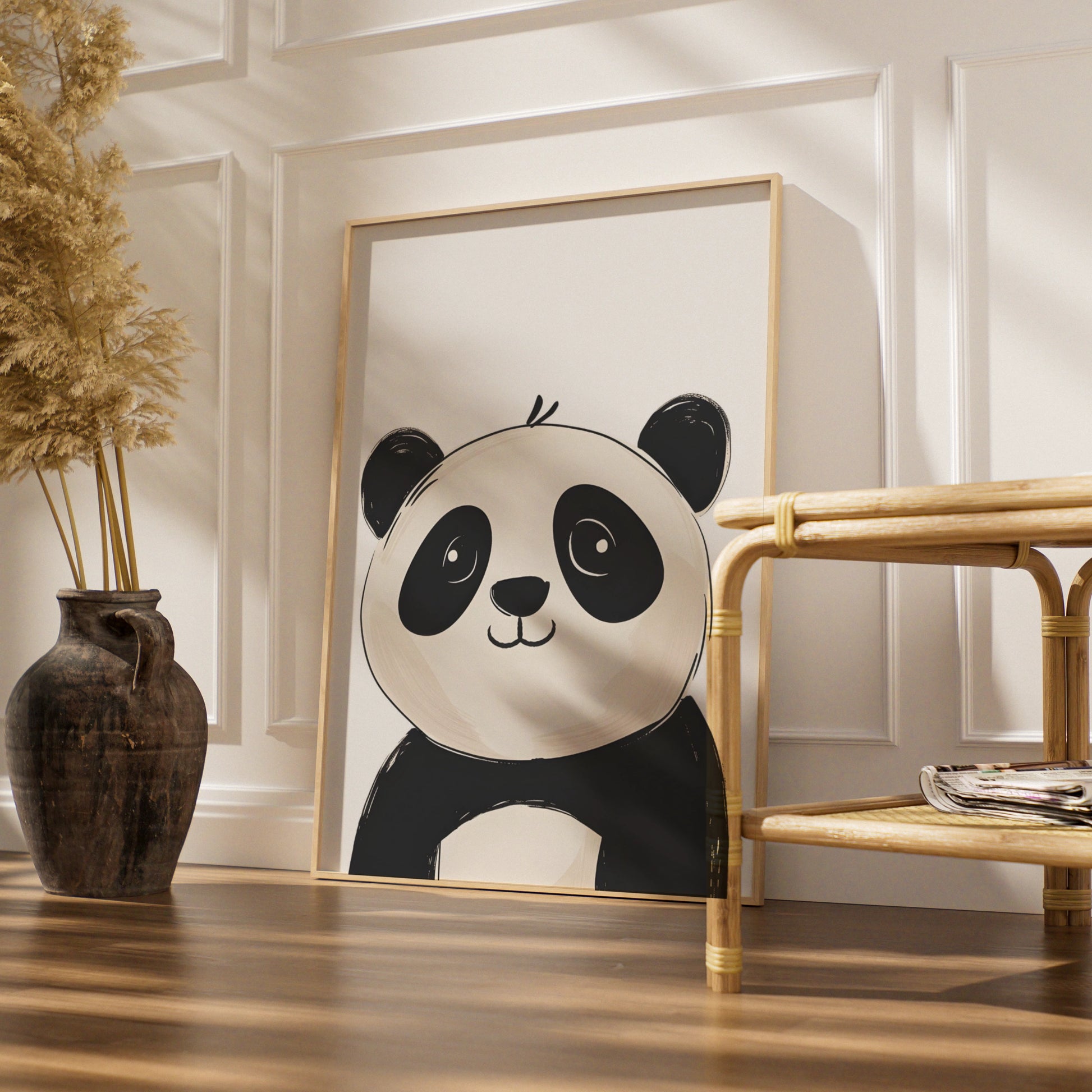 Panda Nursery Wall Art, Cute Panda Print, Baby Animal Poster, Kids Room Decor