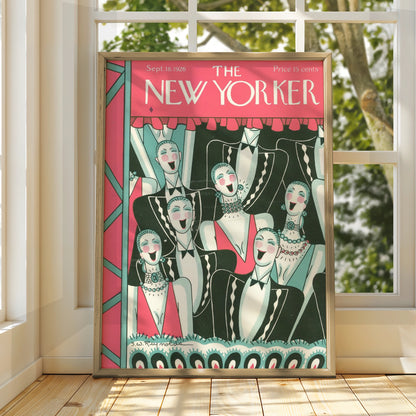 The New Yorker 1926 Cover Poster, Art Deco Theatre Print, Vintage Jazz Age Wall Art
