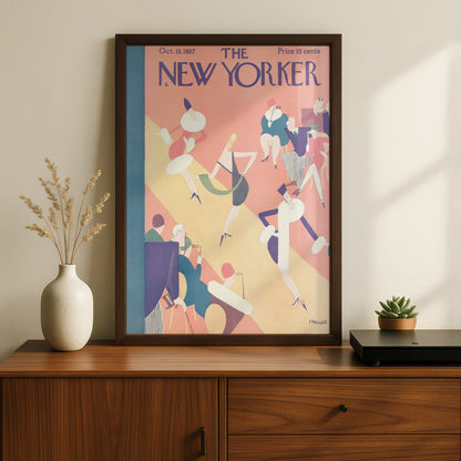 The New Yorker October 1927 Art Deco Dance Poster, Vintage Jazz Age Wall Art