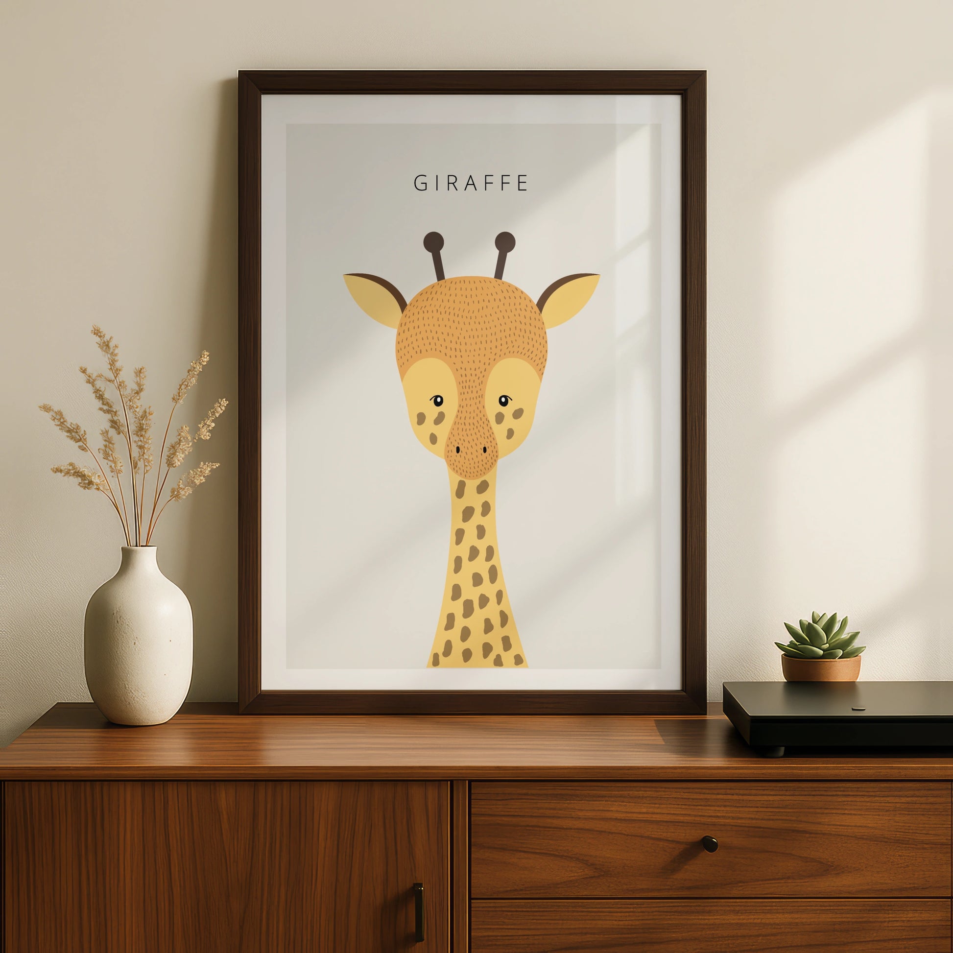 Giraffe Nursery Poster, Cute Animal Print, Kids Room Wall Art, Safari Decor