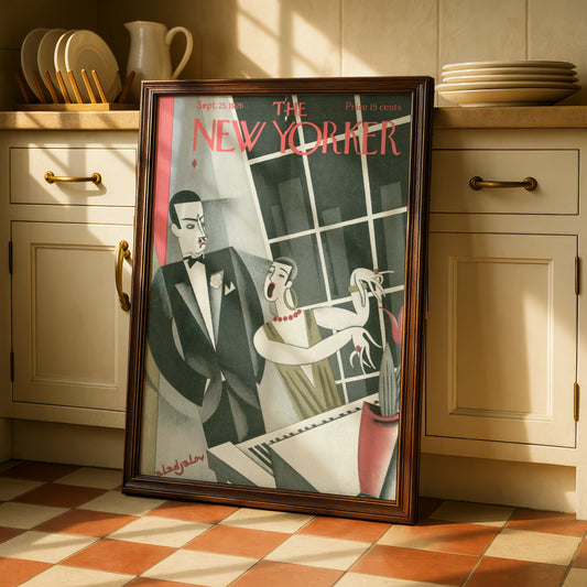 New Yorker 1926 Art Deco Cover Poster, Vintage Jazz Age Print, 1920s Wall Art