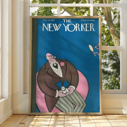 The New Yorker October 1927 Cover Poster, Vintage Art Deco Wall Art Print