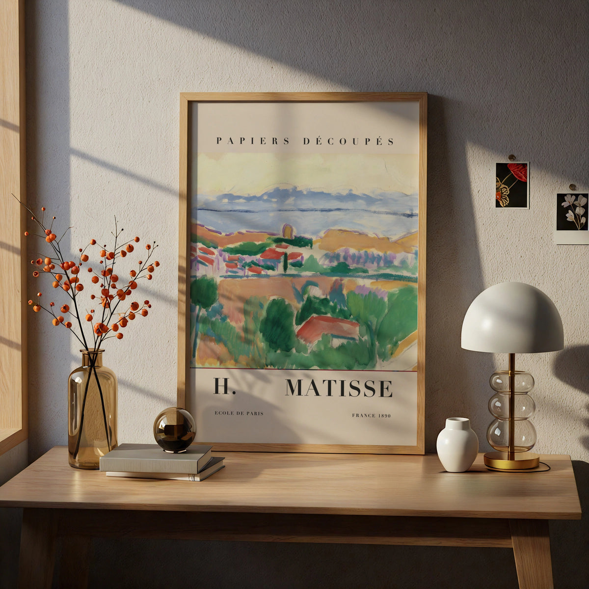 Colourful Coastal Landscape Wall Art Print, Vintage Modernist Living Room Poster – product image 5