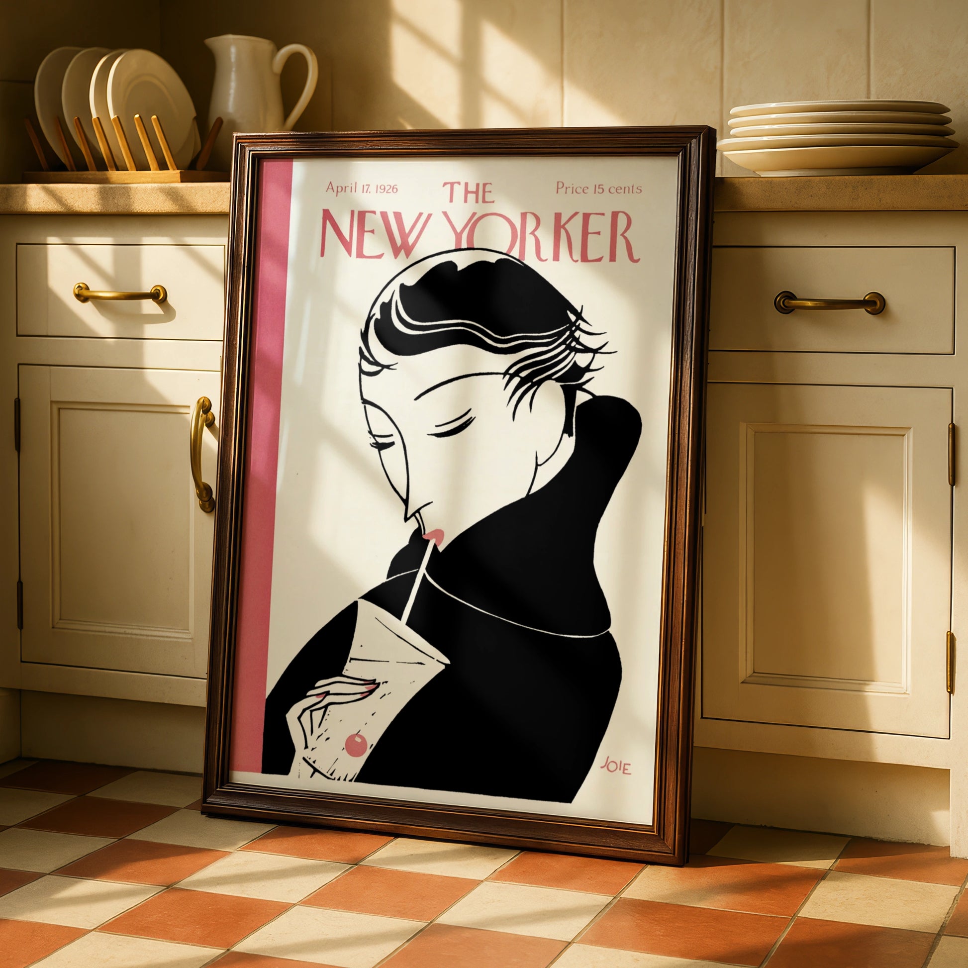 New Yorker April 1926 Cover Poster, Art Deco Woman, Vintage Magazine Wall Art