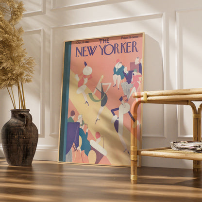 The New Yorker October 1927 Art Deco Dance Poster, Vintage Jazz Age Wall Art