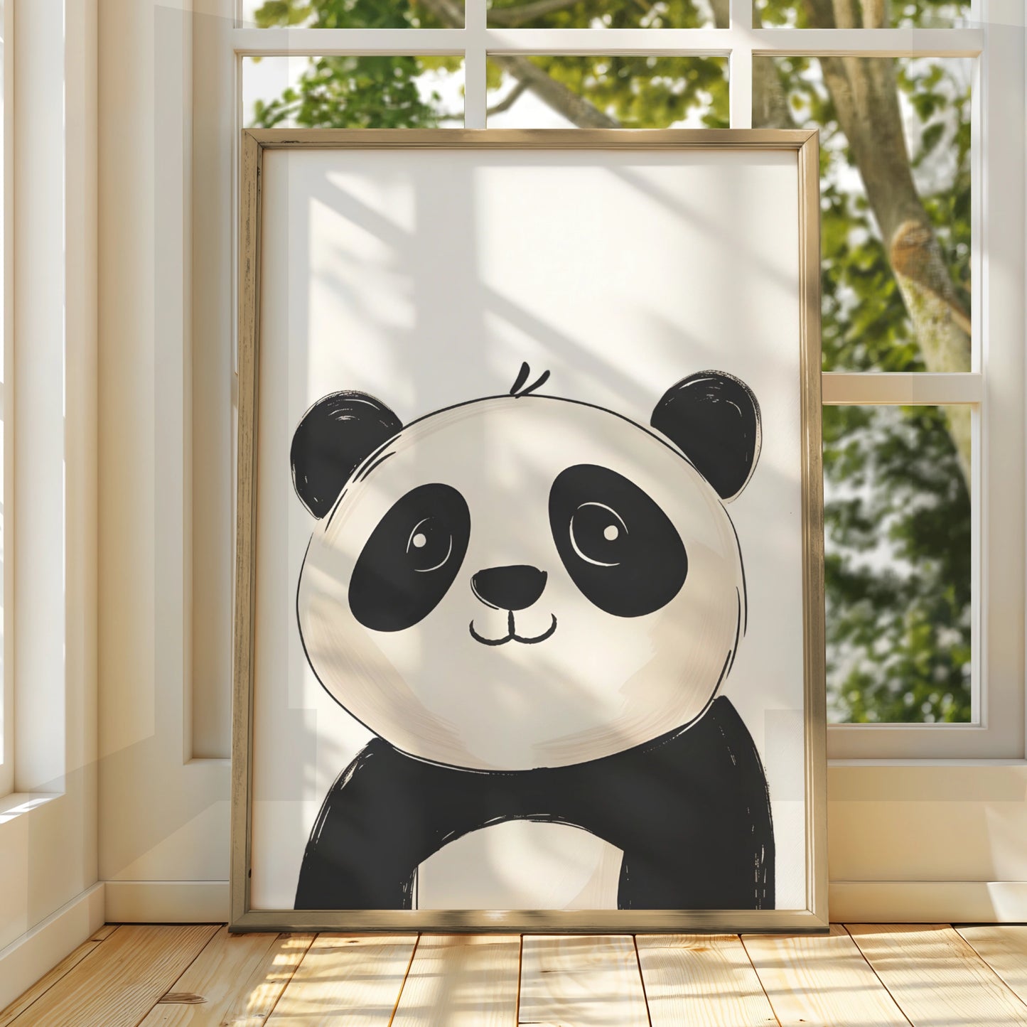 Panda Nursery Wall Art, Cute Panda Print, Baby Animal Poster, Kids Room Decor