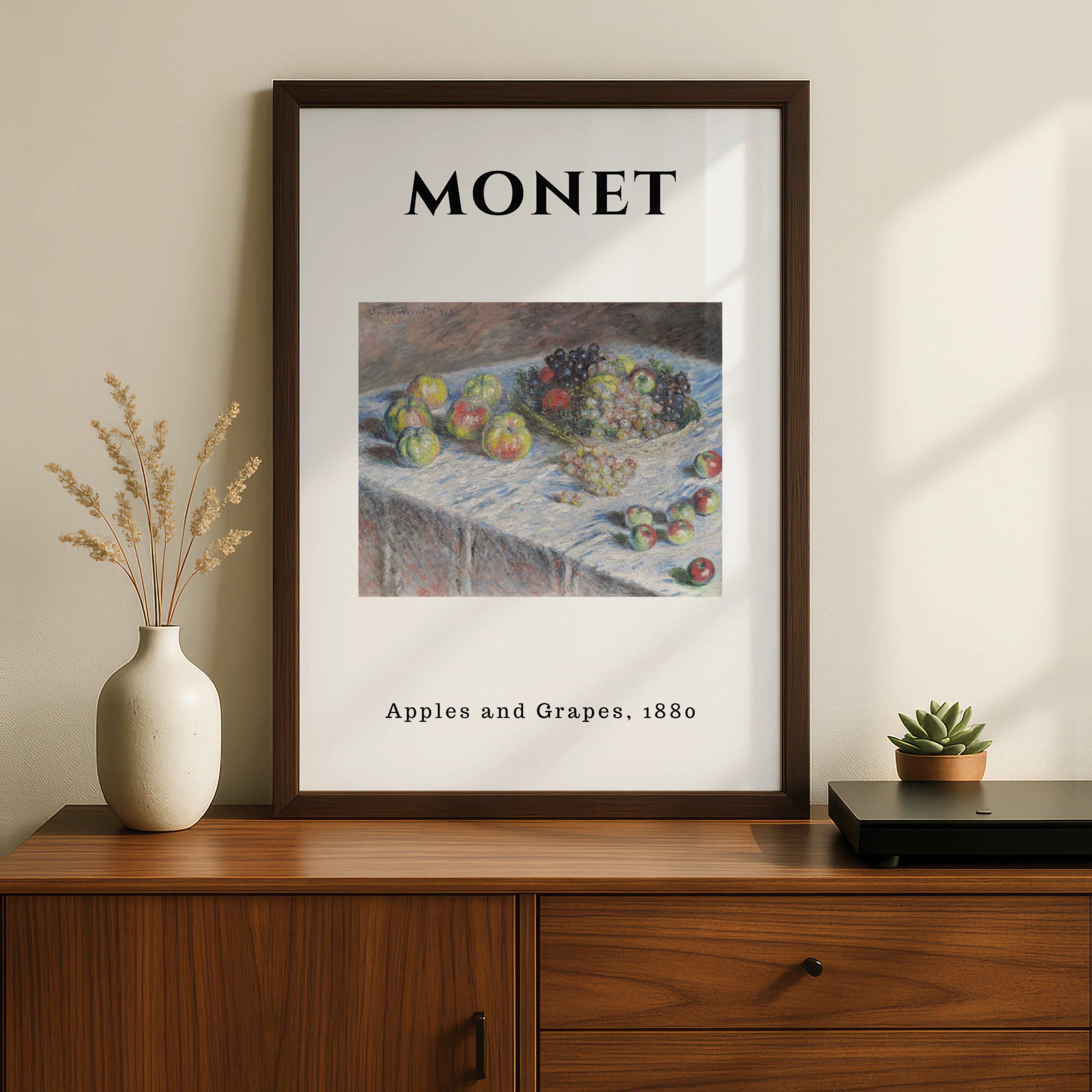Monet Apples and Grapes 1880 Wall Art Print | Impressionist Fruit Still Life Poster – product image 2