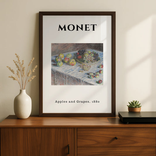 Monet Apples and Grapes 1880 Wall Art Print | Impressionist Fruit Still Life Poster – product image 2