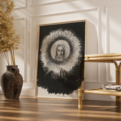 Odilon Redon Halloween Art Print, Dark Mystical Face Poster, Black White Gothic Wall Art