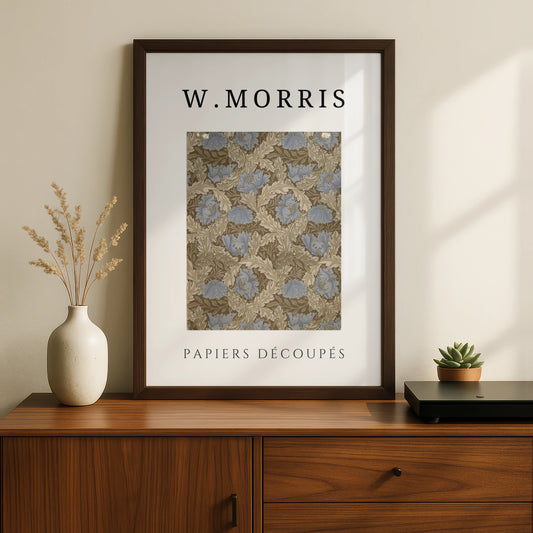 William Morris Floral Wall Art Print | Blue Green Botanical Vintage Poster, Living Room Decor – product image 2