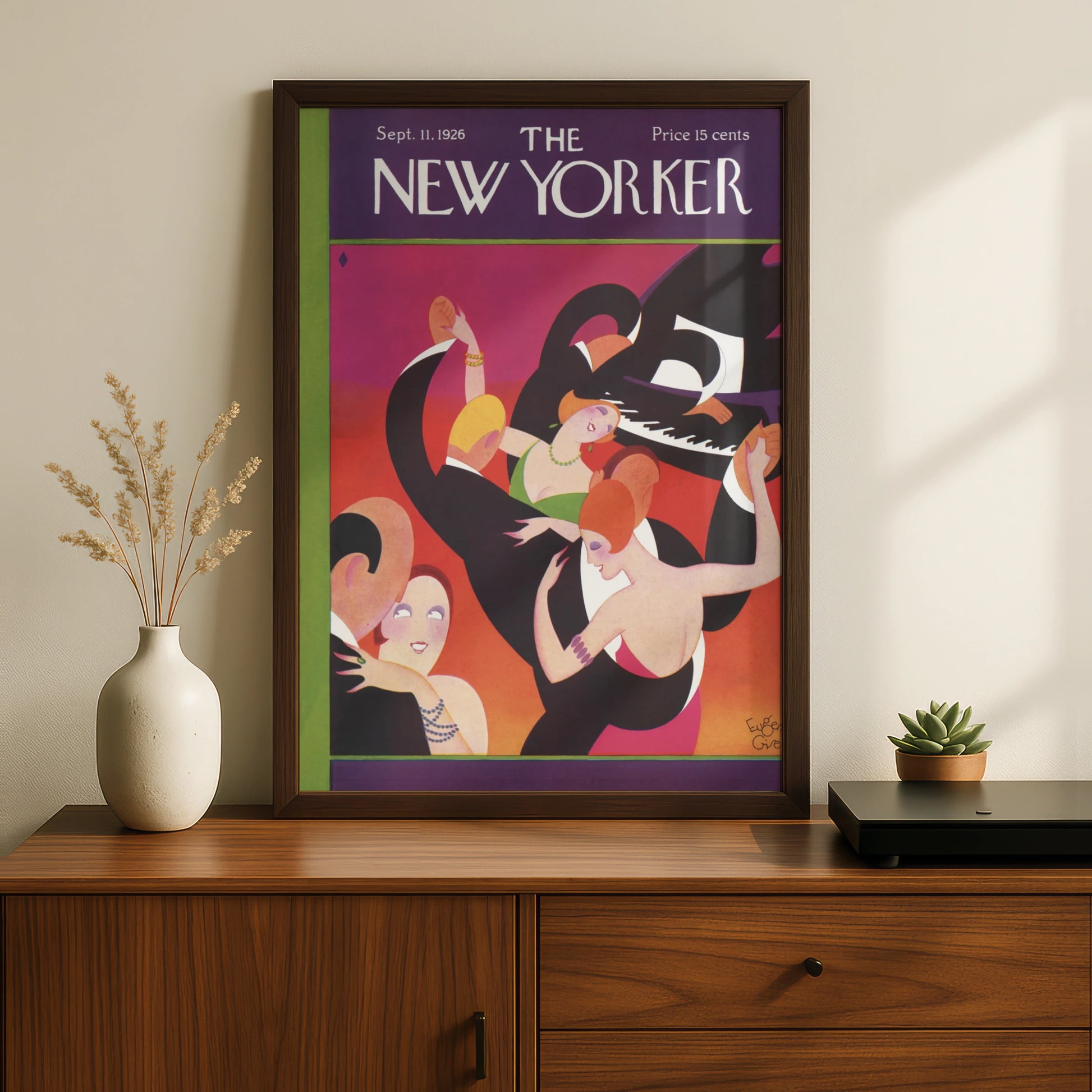 The New Yorker 1926 Cover Poster, Art Deco Jazz Dance Print, Vintage Magazine Wall Art