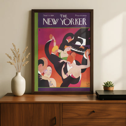 The New Yorker 1926 Cover Poster, Art Deco Jazz Dance Print, Vintage Magazine Wall Art