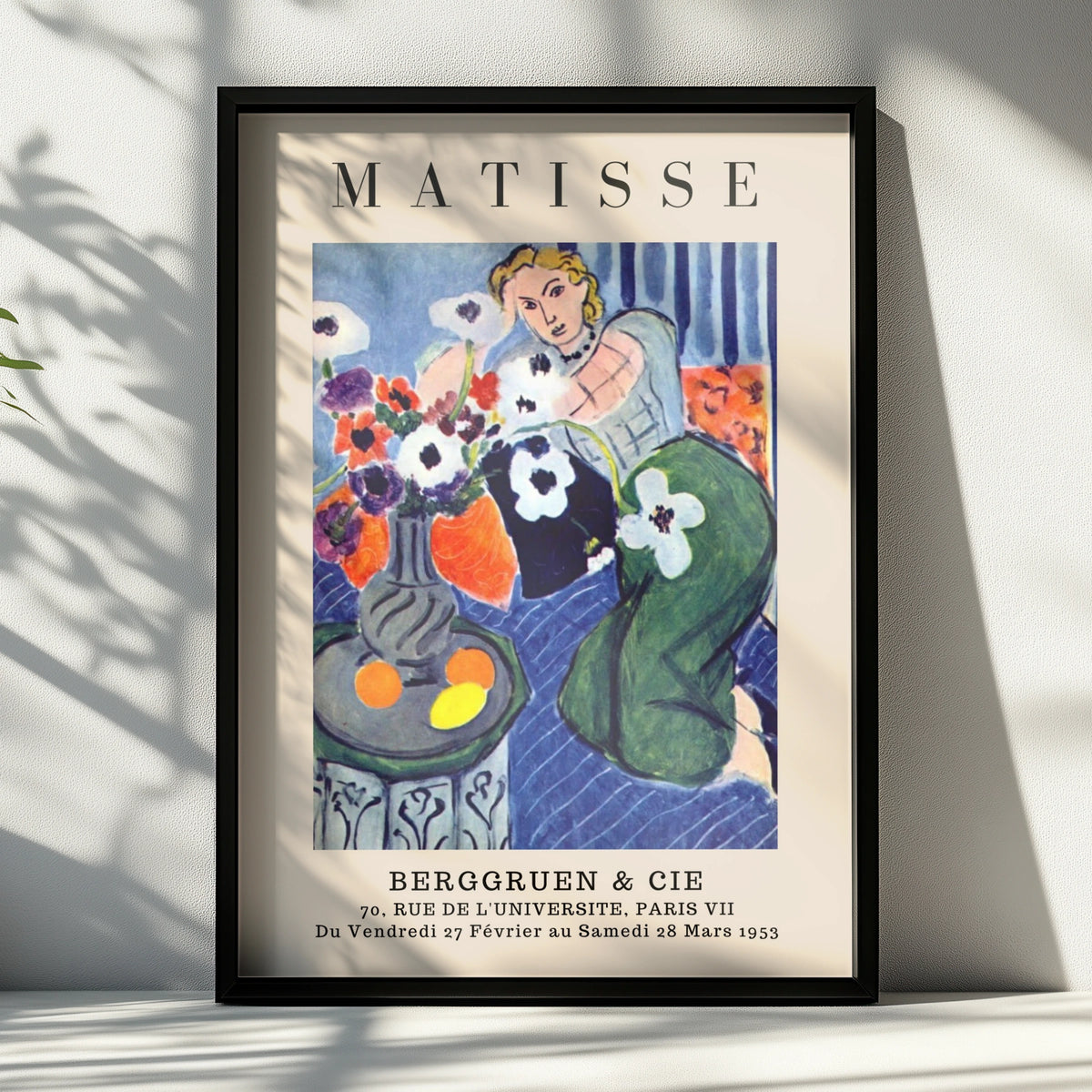 Floral Figure Wall Art Print, Colourful Vintage Modernist Poster – product image 6