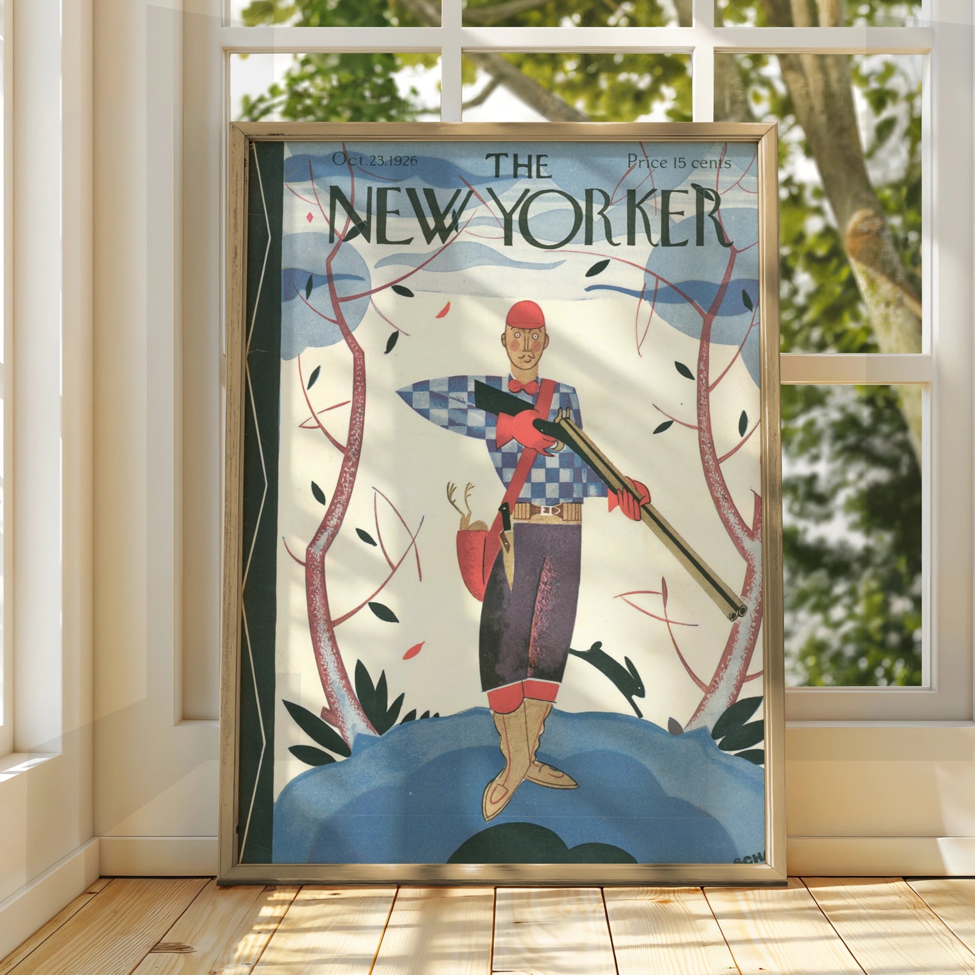 The New Yorker October 1926 Hunter Cover Poster, Vintage Art Deco Wall Art Print