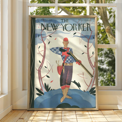The New Yorker October 1926 Hunter Cover Poster, Vintage Art Deco Wall Art Print