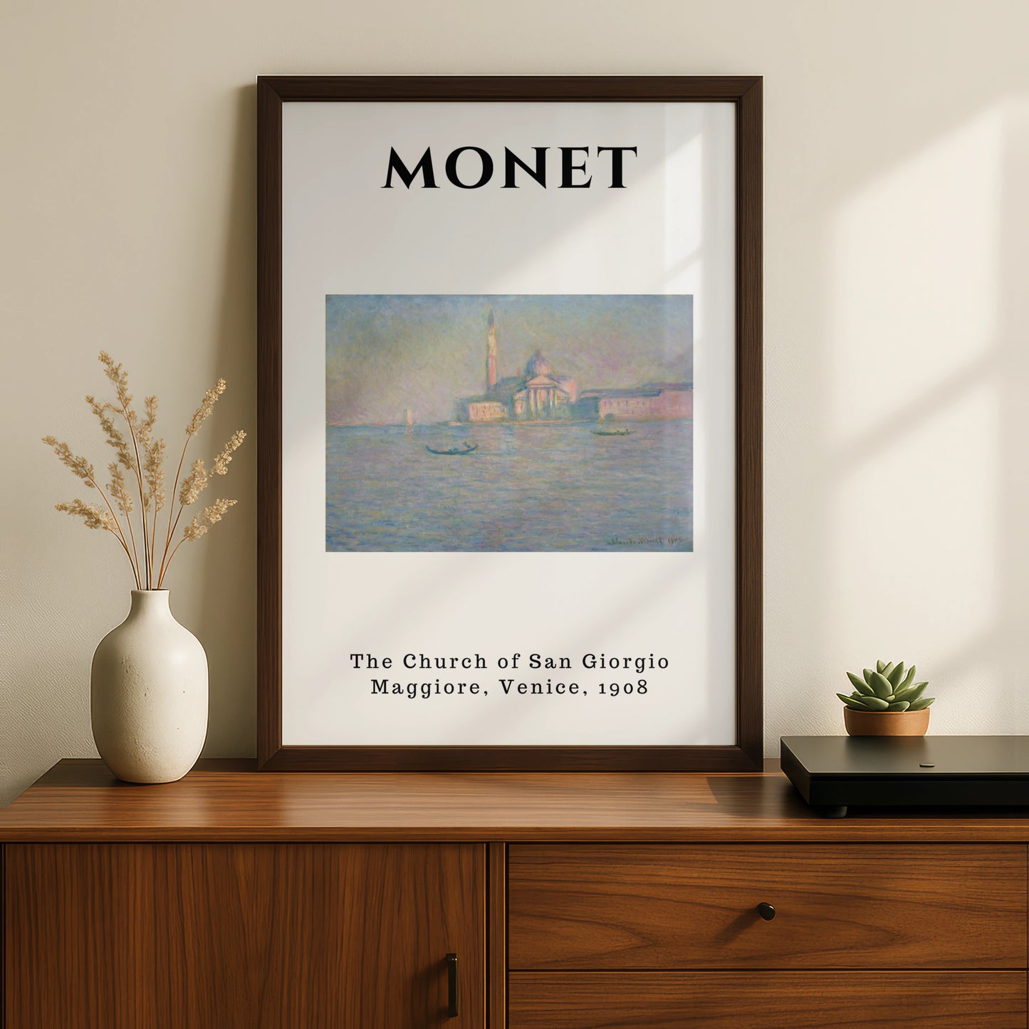 Monet Venice Wall Art Print | Impressionist Poster, Pastel Living Room Decor – product image 2