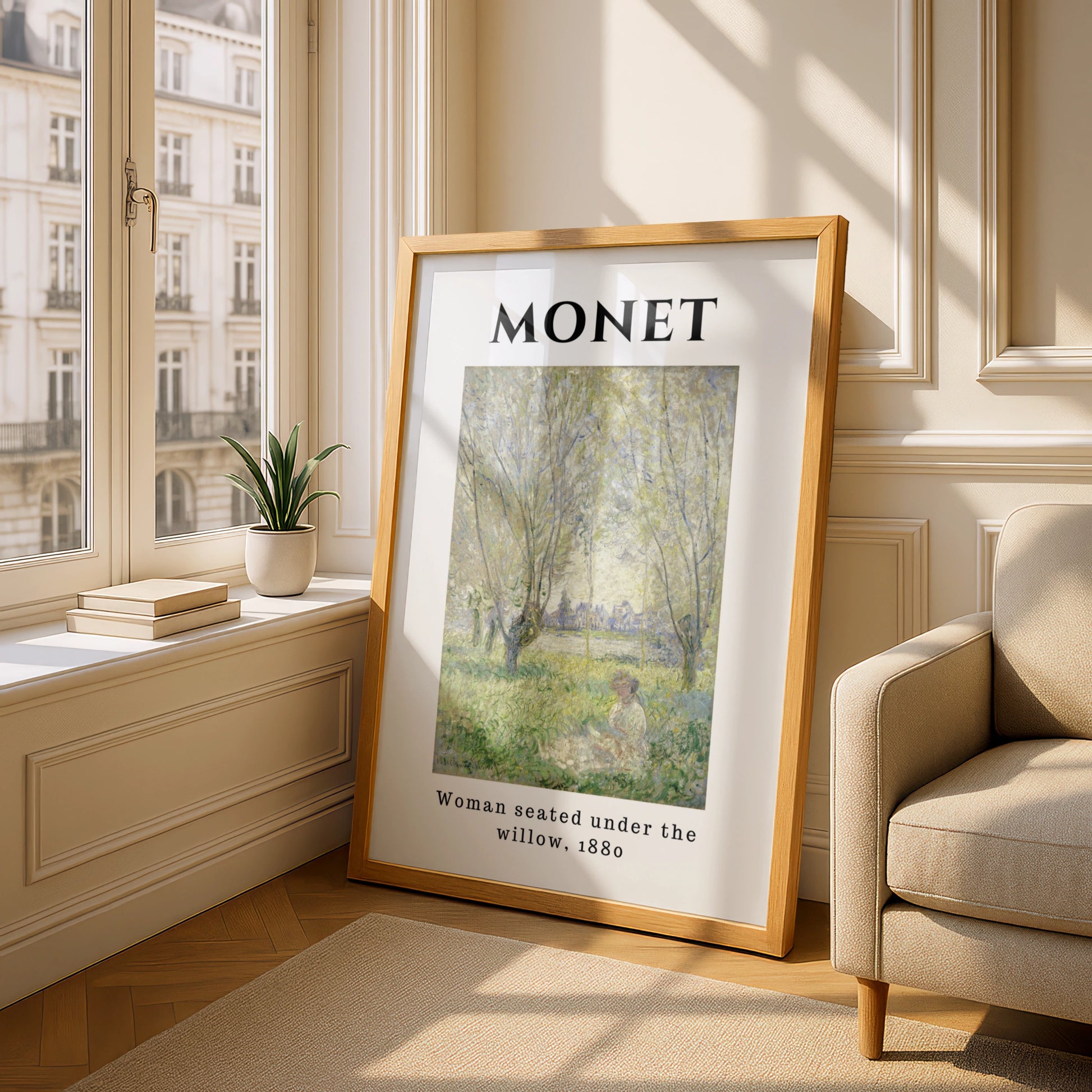 Monet Woman Seated Under the Willow 1880 Impressionist Wall Art Print Poster – product image 4