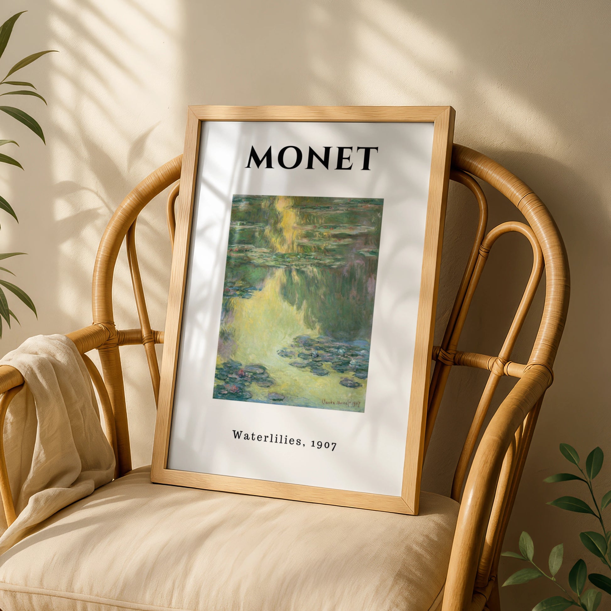 Monet Waterlilies 1907 Wall Art Print | Impressionist Botanical Poster, Green Living Room Decor – product image 3