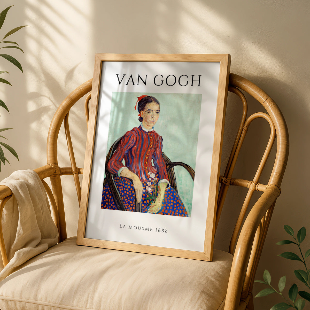Van Gogh La Mousme 1888 Wall Art Print | Colourful Vintage Portrait Poster – product image 3
