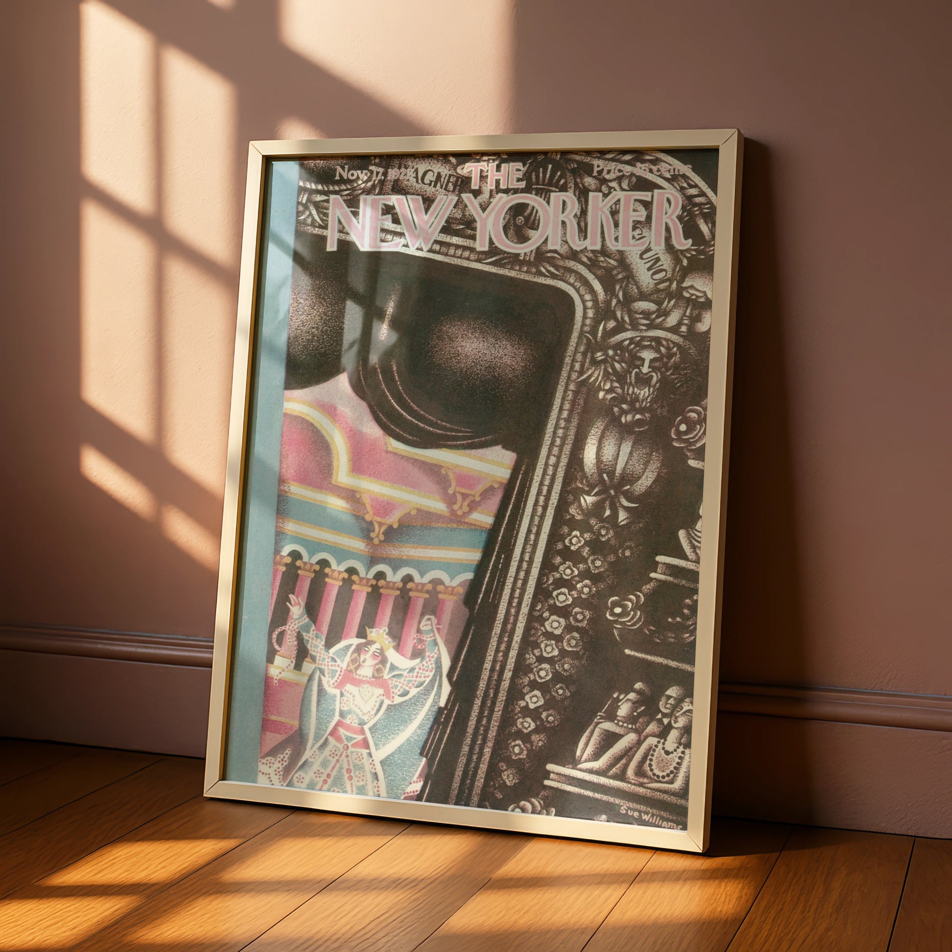 New Yorker Cover Nov 1928 Opera Theatre Art Poster, Vintage Magazine Wall Art Print