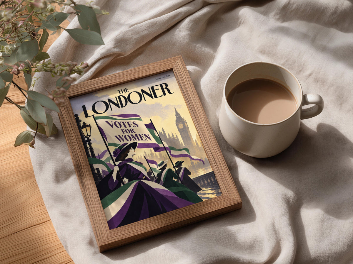 Suffragette Poster, Votes for Women Wall Art, Vintage London Magazine Cover Art Print, Big Ben