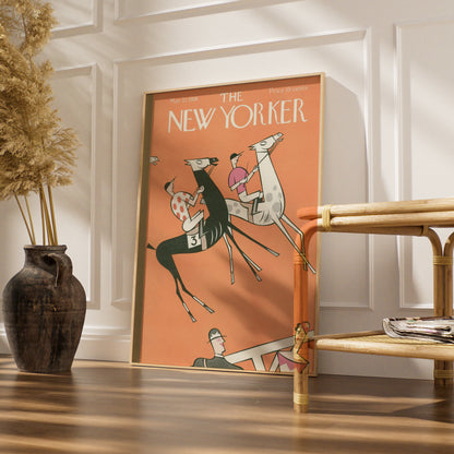The New Yorker May 1926 Horse Racing Cover Poster, Art Deco Jockey Wall Art Print