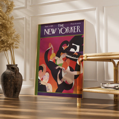 The New Yorker 1926 Cover Poster, Art Deco Jazz Dance Print, Vintage Magazine Wall Art