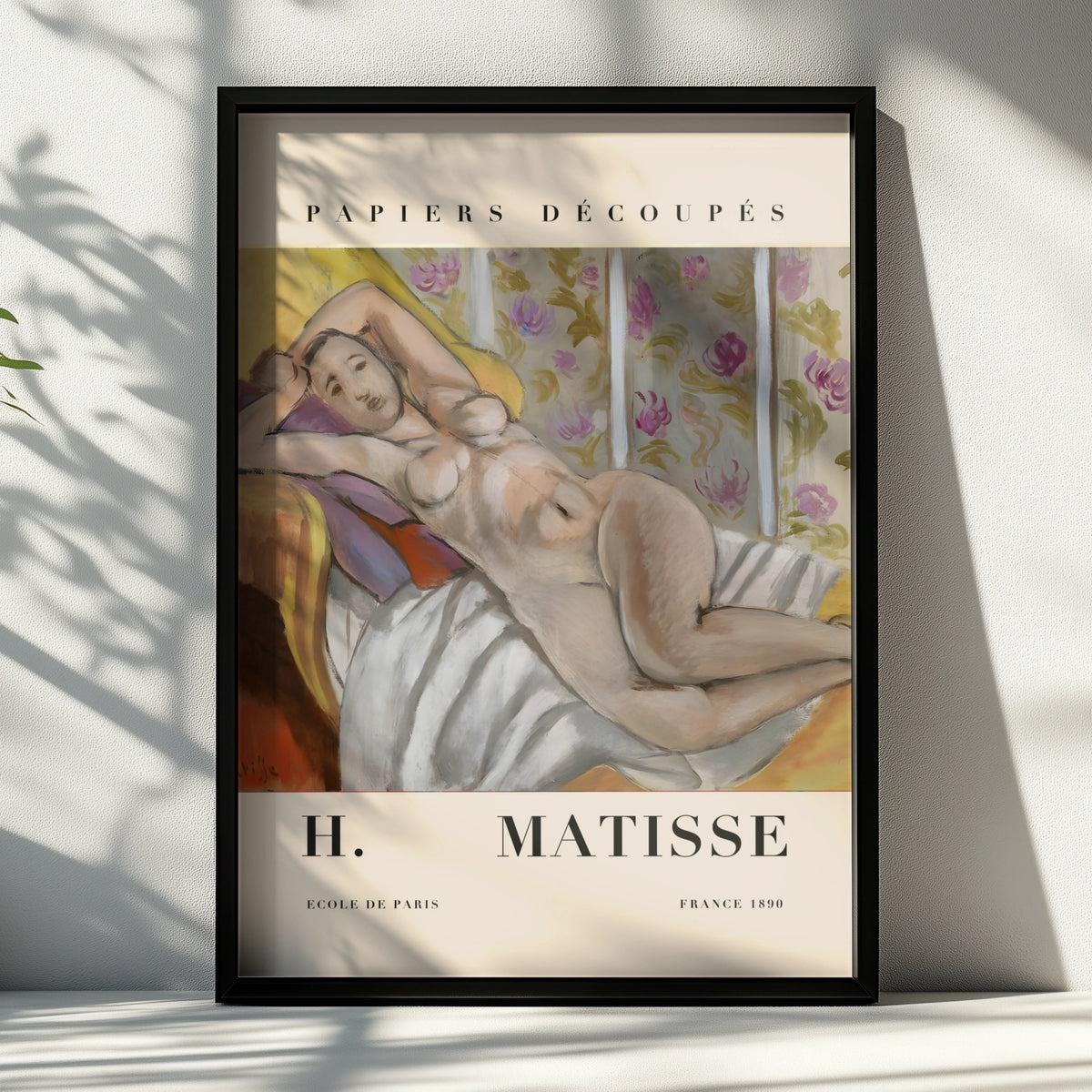 Cut Paper Nude Figure Wall Art Print, Colourful Modernist Vintage Poster – product image 6