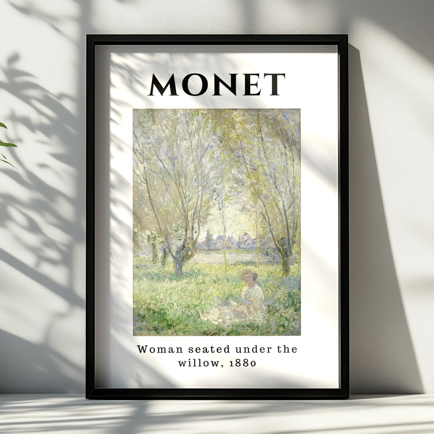 Monet Woman Seated Under the Willow 1880 Impressionist Wall Art Print Poster – product image 6