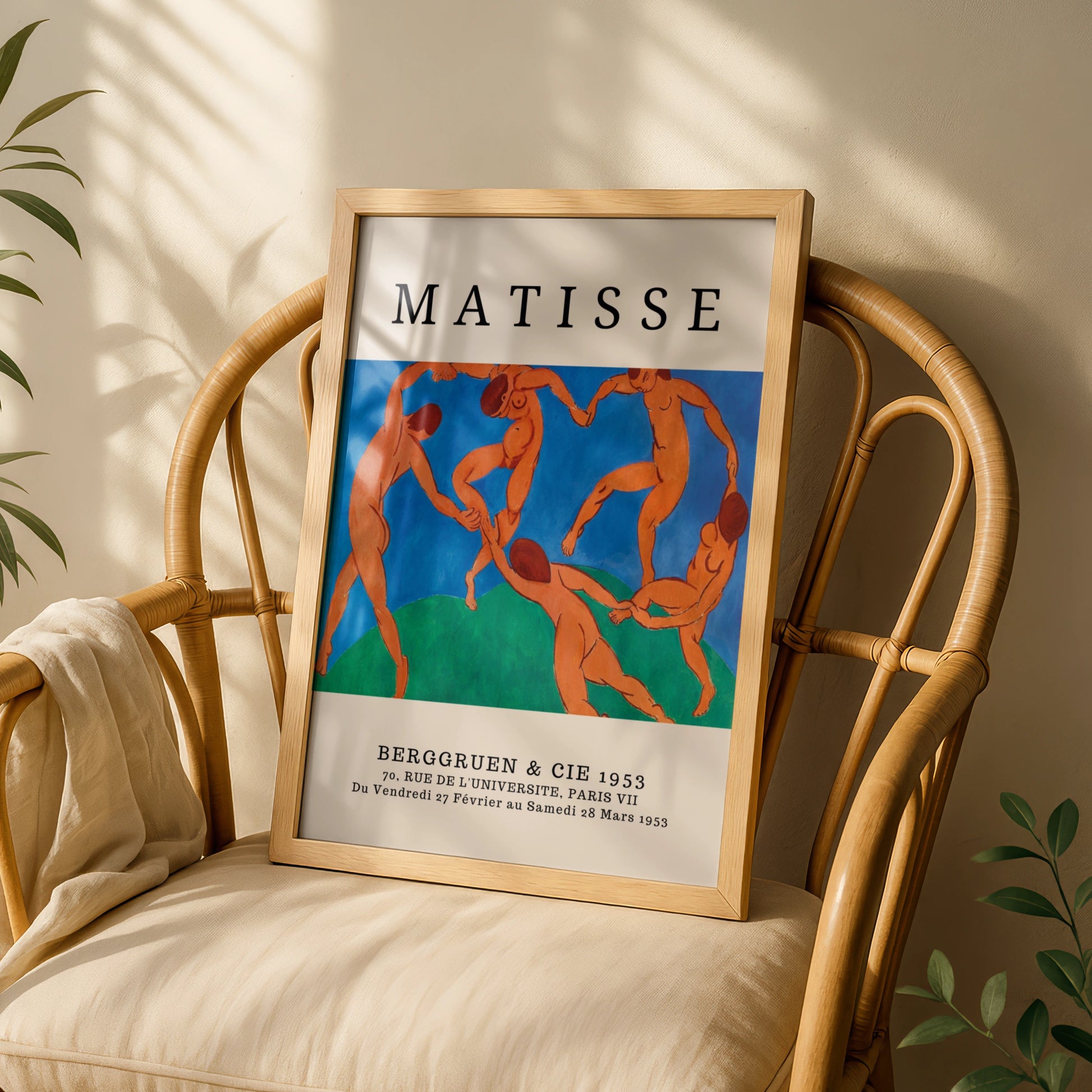 Blue Green Dance Figure Wall Art Print, Colourful Fauvist Modernist Poster – product image 3