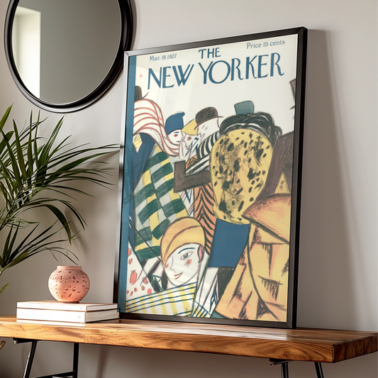 The New Yorker March 1927 Cover Art Poster, Vintage Art Deco Fashion Wall Print