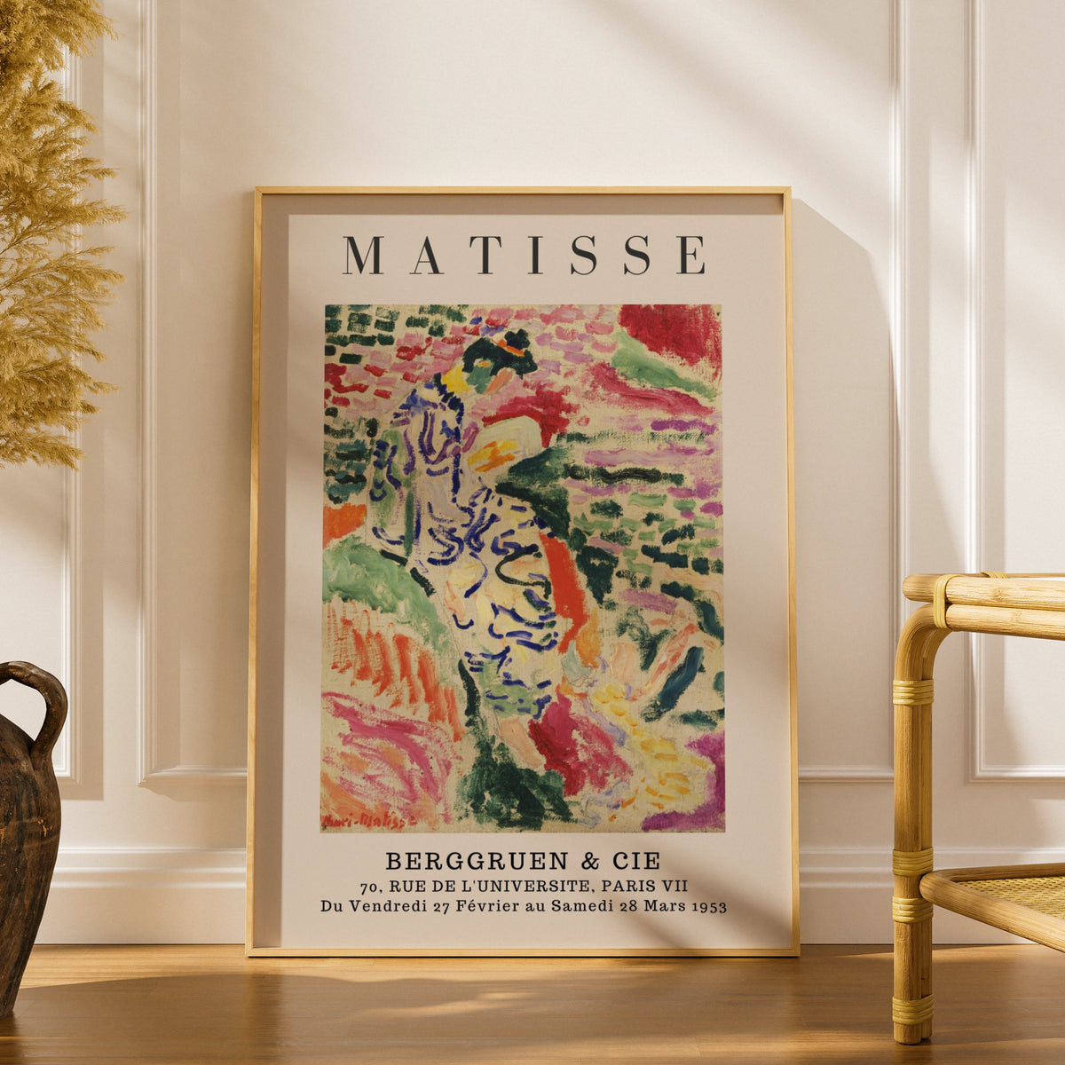 Colourful Fauvist Figure Wall Art Print, Vintage Modernist Living Room Poster – product image 1