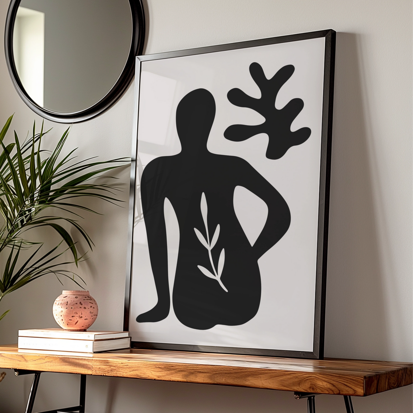 Henri Matisse Black Figure Poster, Abstract Silhouette Wall Art, Noir Botanical Print