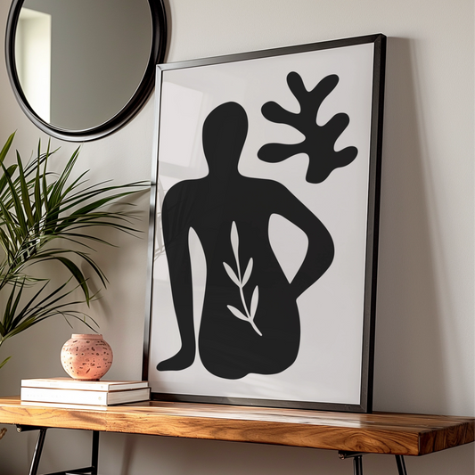 Henri Matisse Black Figure Poster, Abstract Silhouette Wall Art, Noir Botanical Print