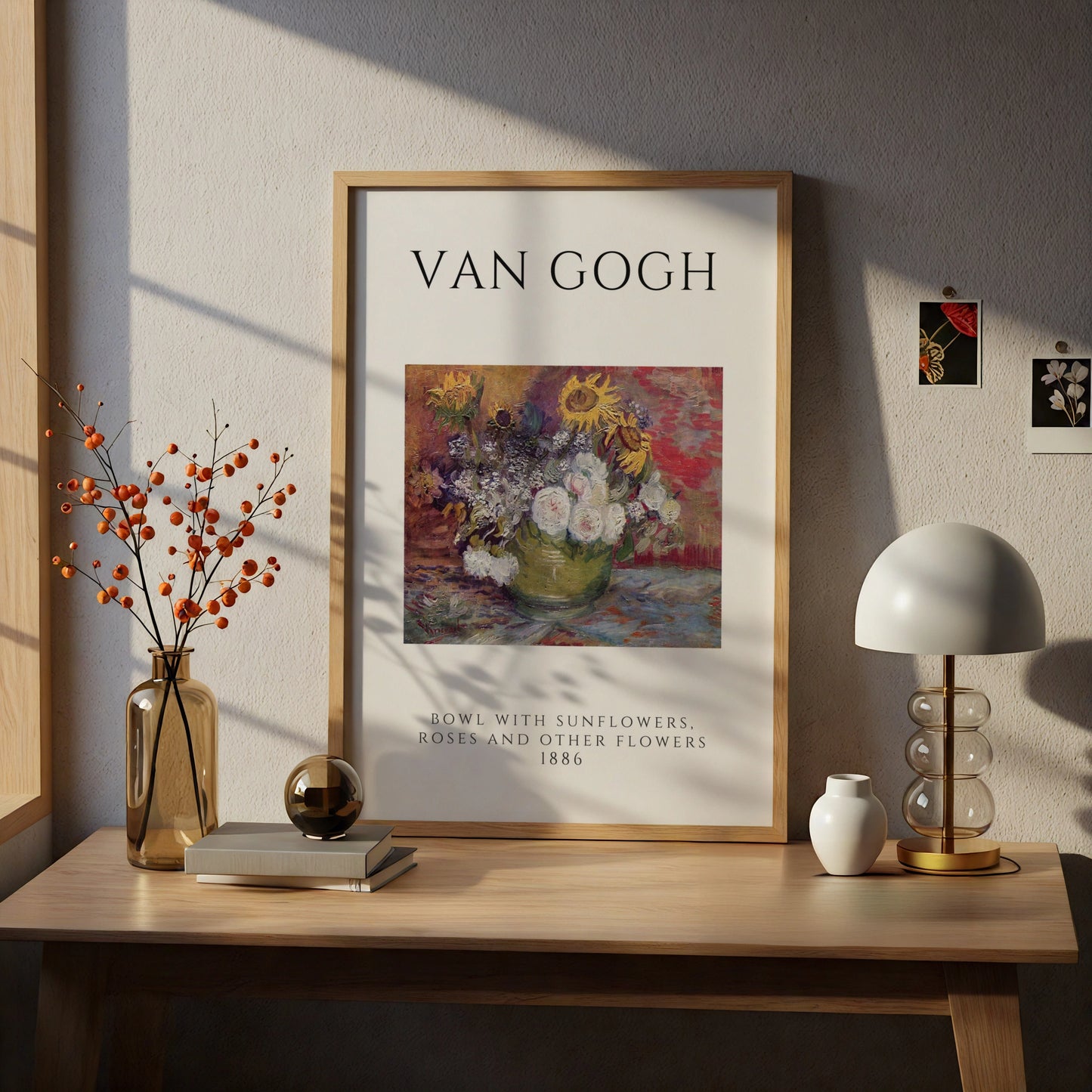 Van Gogh Floral Wall Art Print | Sunflowers Roses Bowl 1886 Vintage Poster, Gallery – product image 5