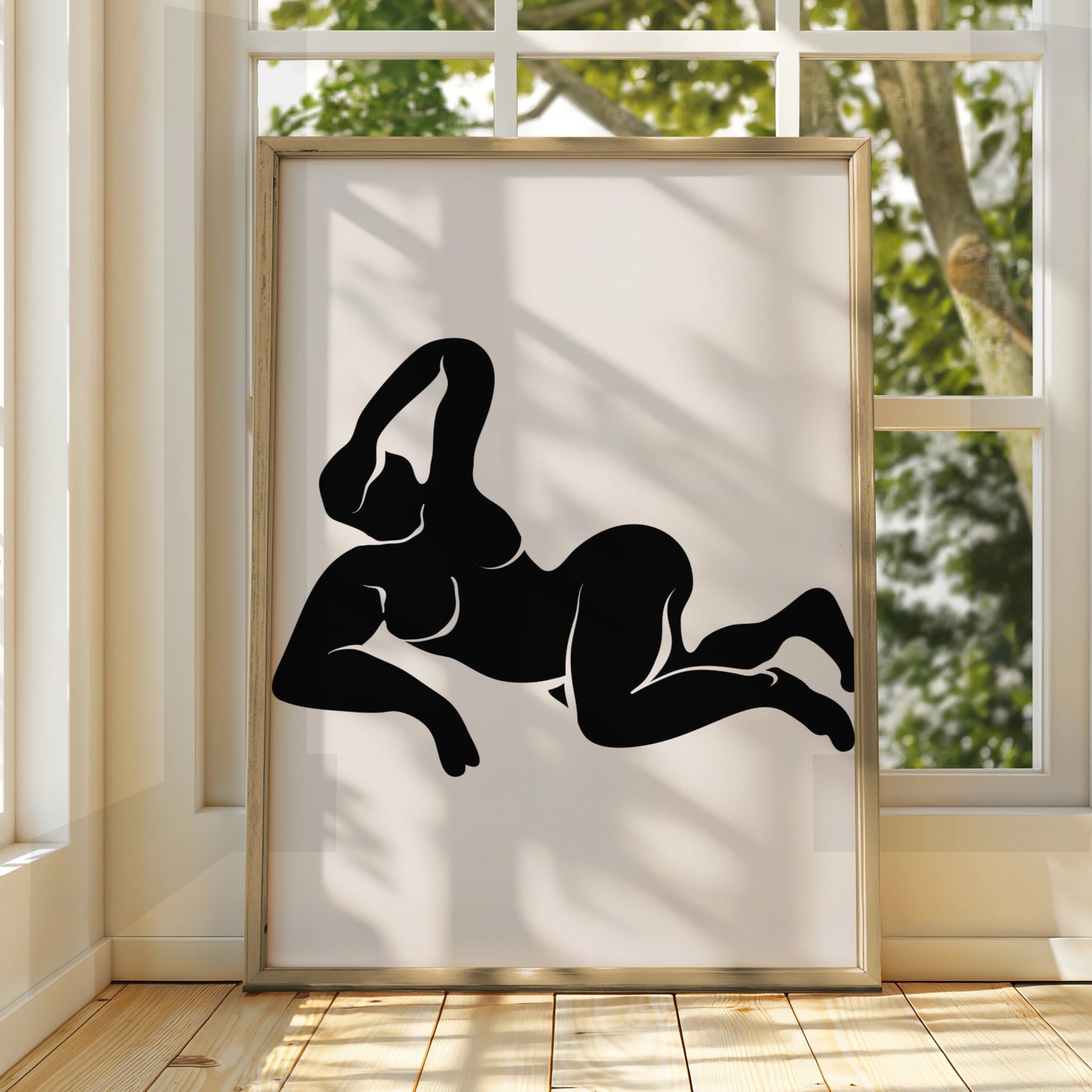 Henri Matisse Black Figure Poster, Reclining Woman Wall Art, Minimalist Body Print
