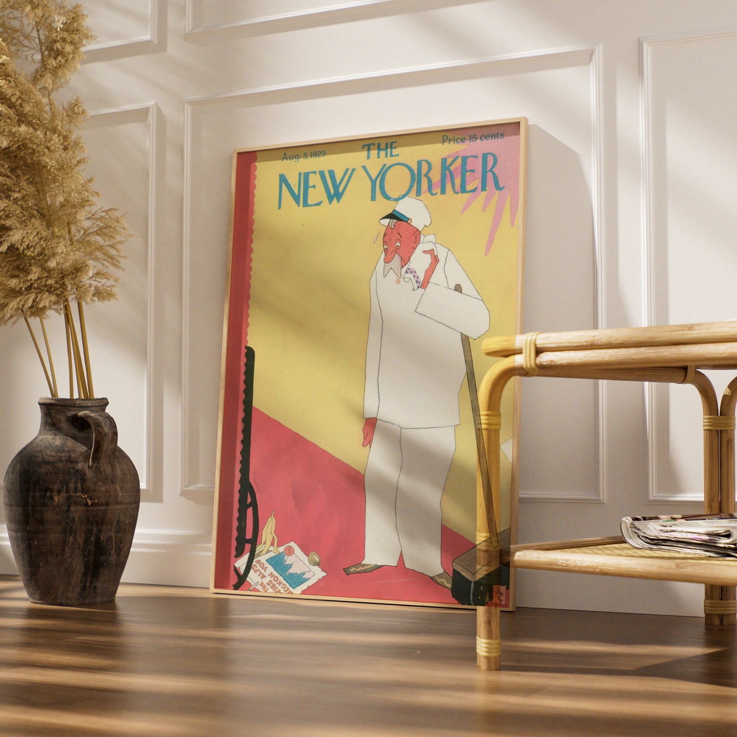 The New Yorker August 1929 Cover Poster, Vintage Janitor Art Print, Retro Wall Art