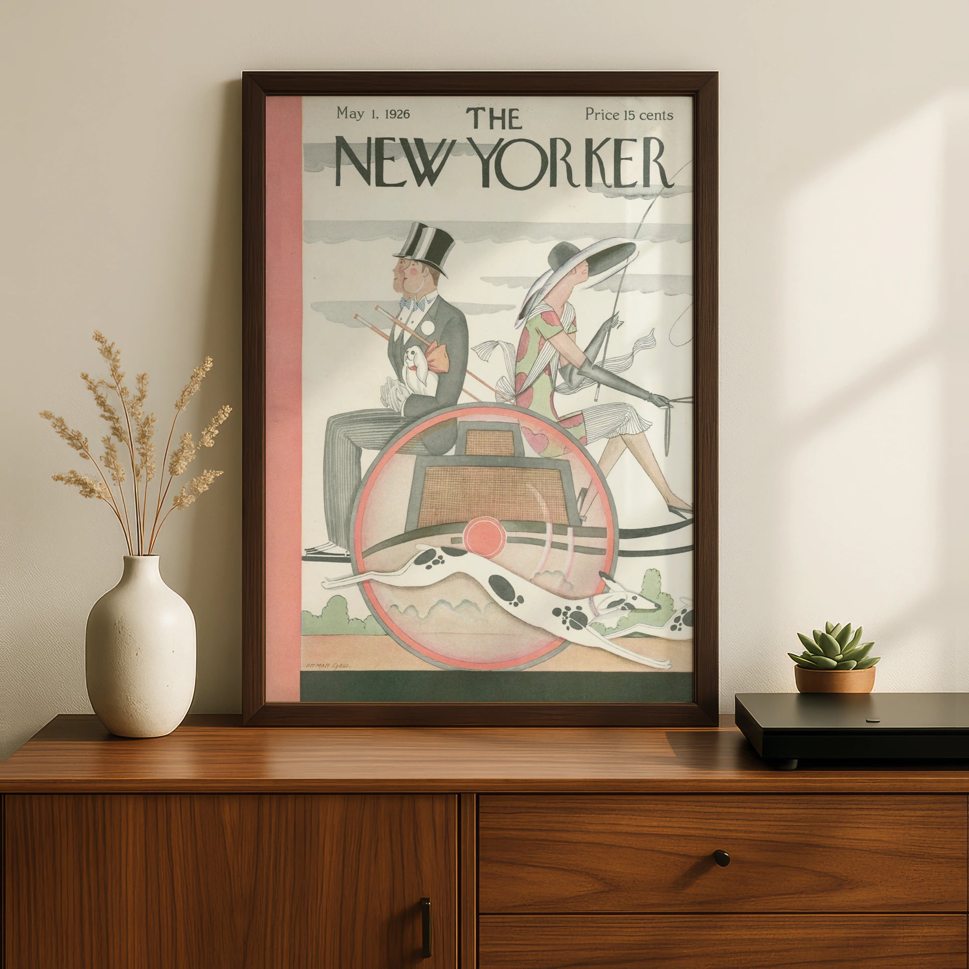 New Yorker 1926 Vintage Cover Poster, Art Deco Carriage Print, Retro Wall Art