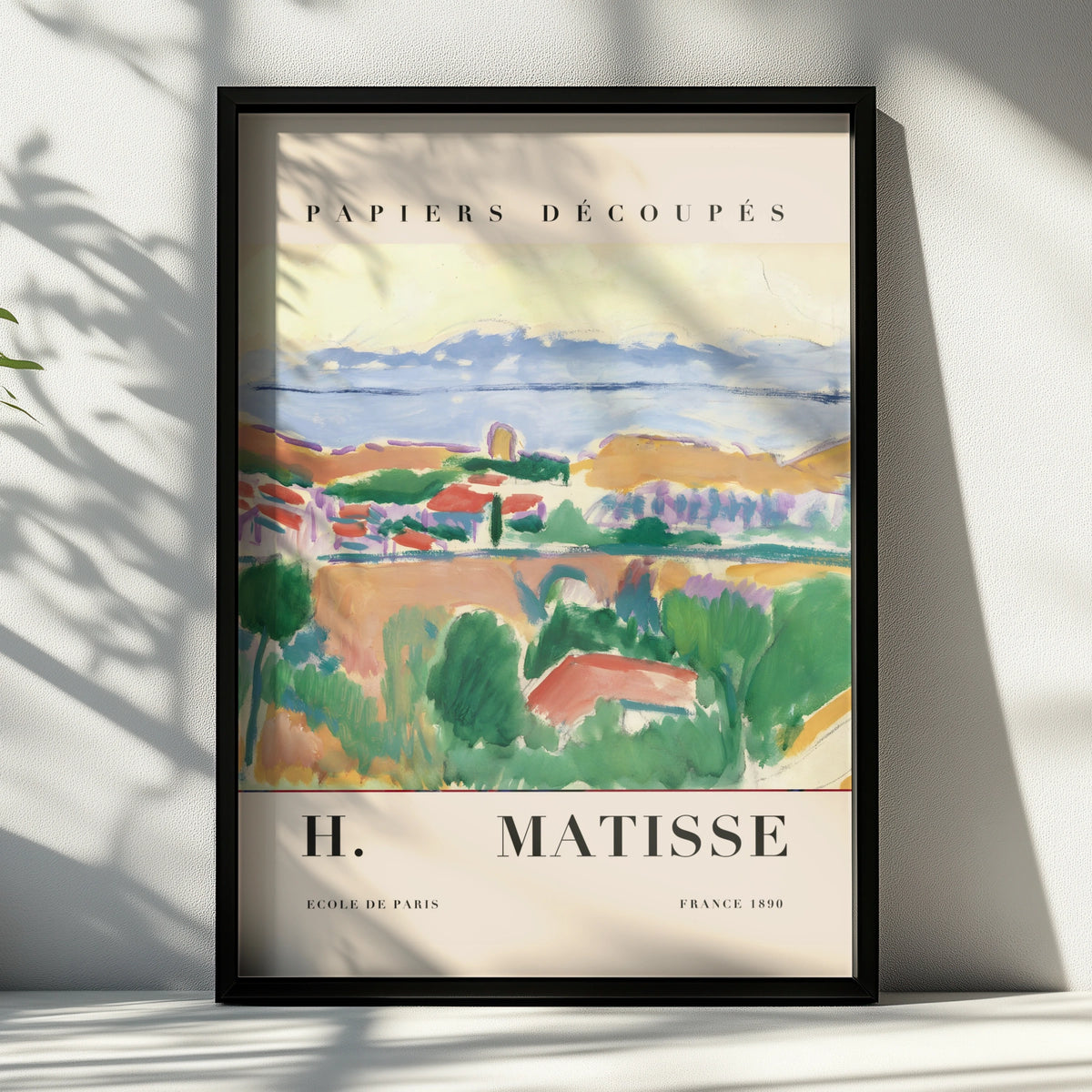 Colourful Coastal Landscape Wall Art Print, Vintage Modernist Living Room Poster – product image 6