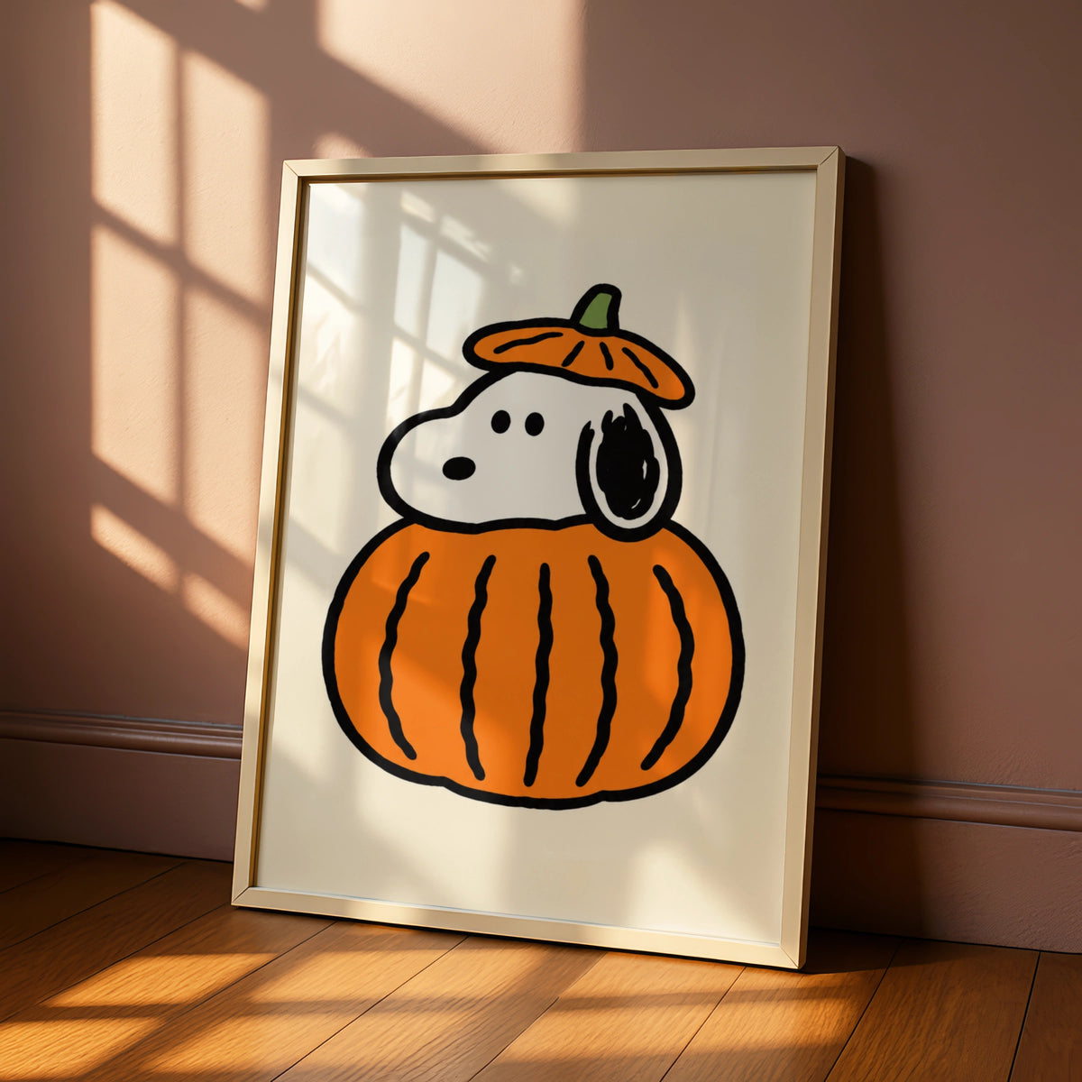 Halloween Cartoon Dog Pumpkin Poster