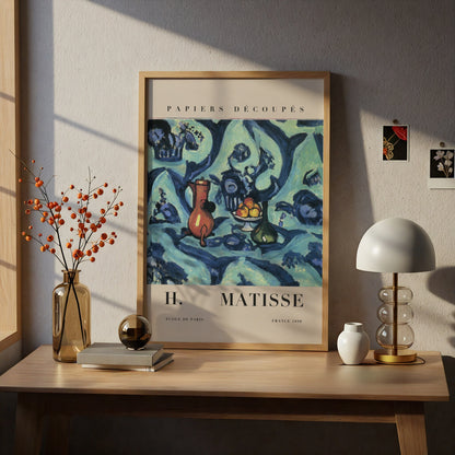 Blue Still Life Wall Art Print, Colourful Fauvist Living Room Poster – product image 5