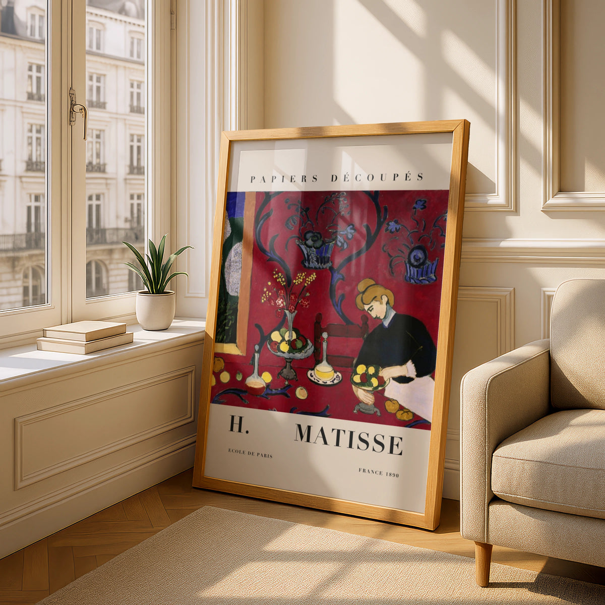 Red Room Wall Art Print, Colourful Fauvist Vintage Living Room Poster – product image 4
