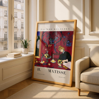 Red Room Wall Art Print, Colourful Fauvist Vintage Living Room Poster – product image 4