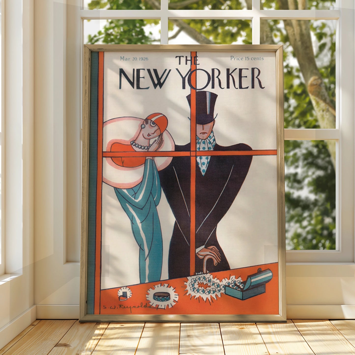 The New Yorker March 1926 Art Deco Cover Poster, Vintage 1920s Fashion Wall Art