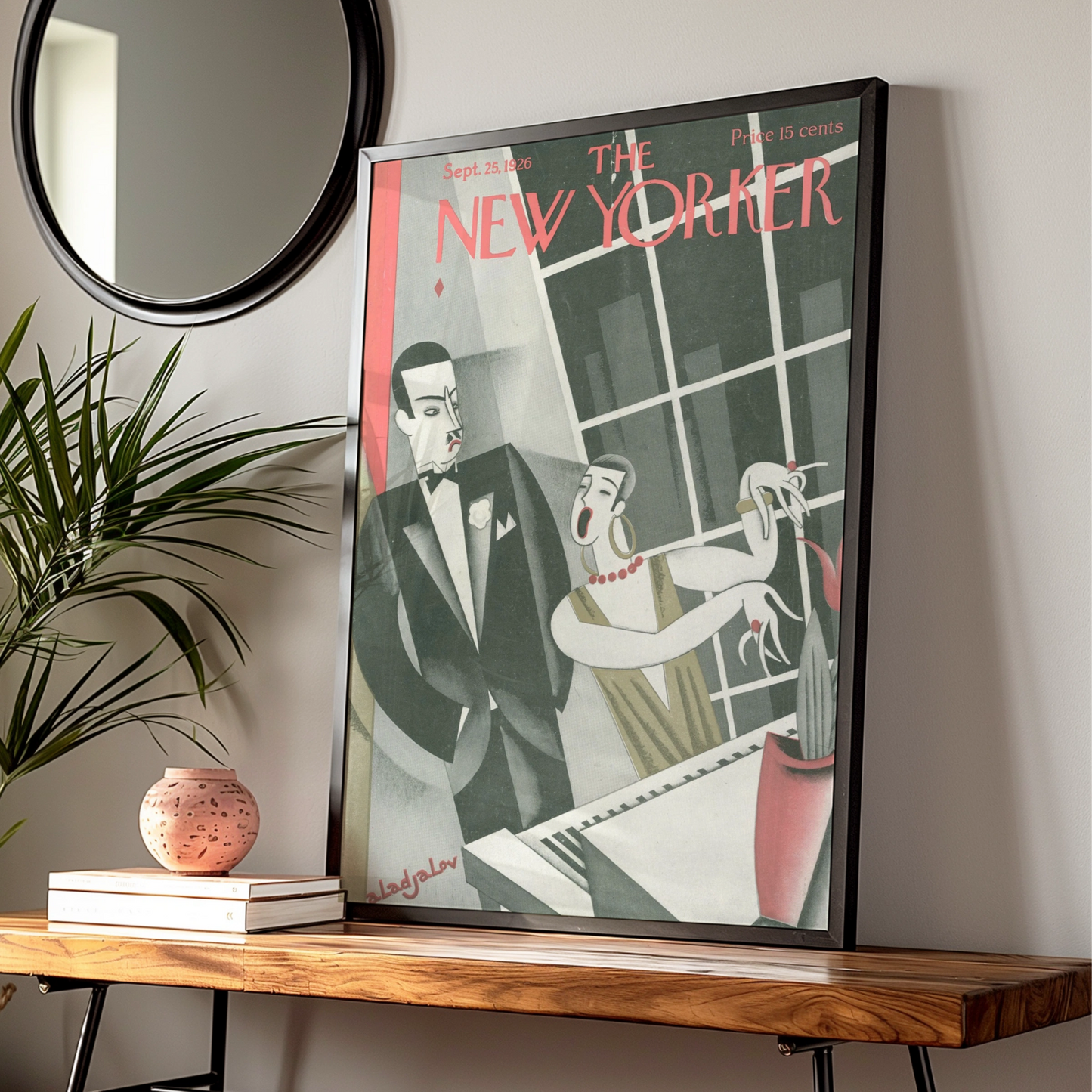 New Yorker 1926 Art Deco Cover Poster, Vintage Jazz Age Print, 1920s Wall Art