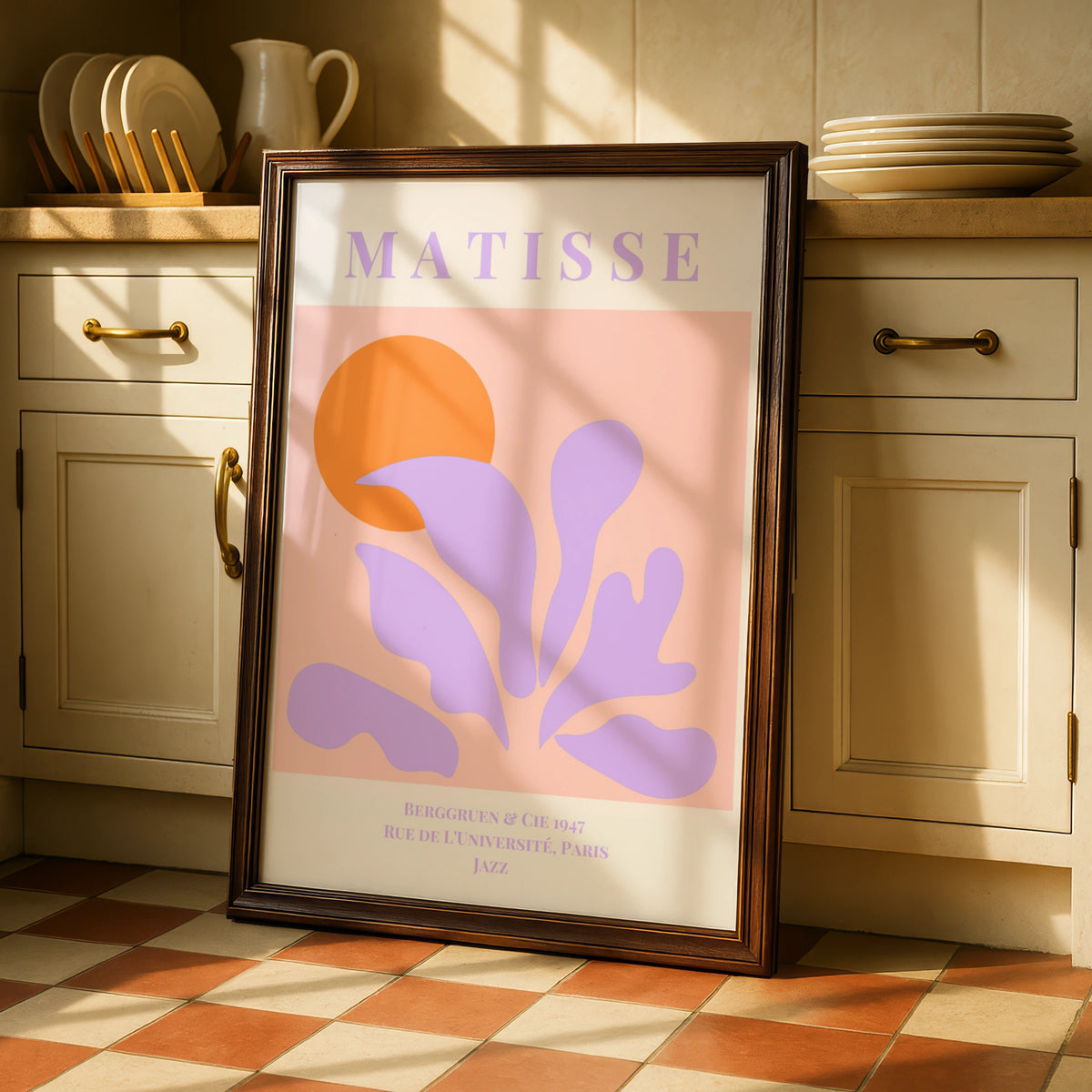 Matisse Jazz Poster, Berggruen Paris 1947, Lilac Pink Orange Maximalist Wall Art