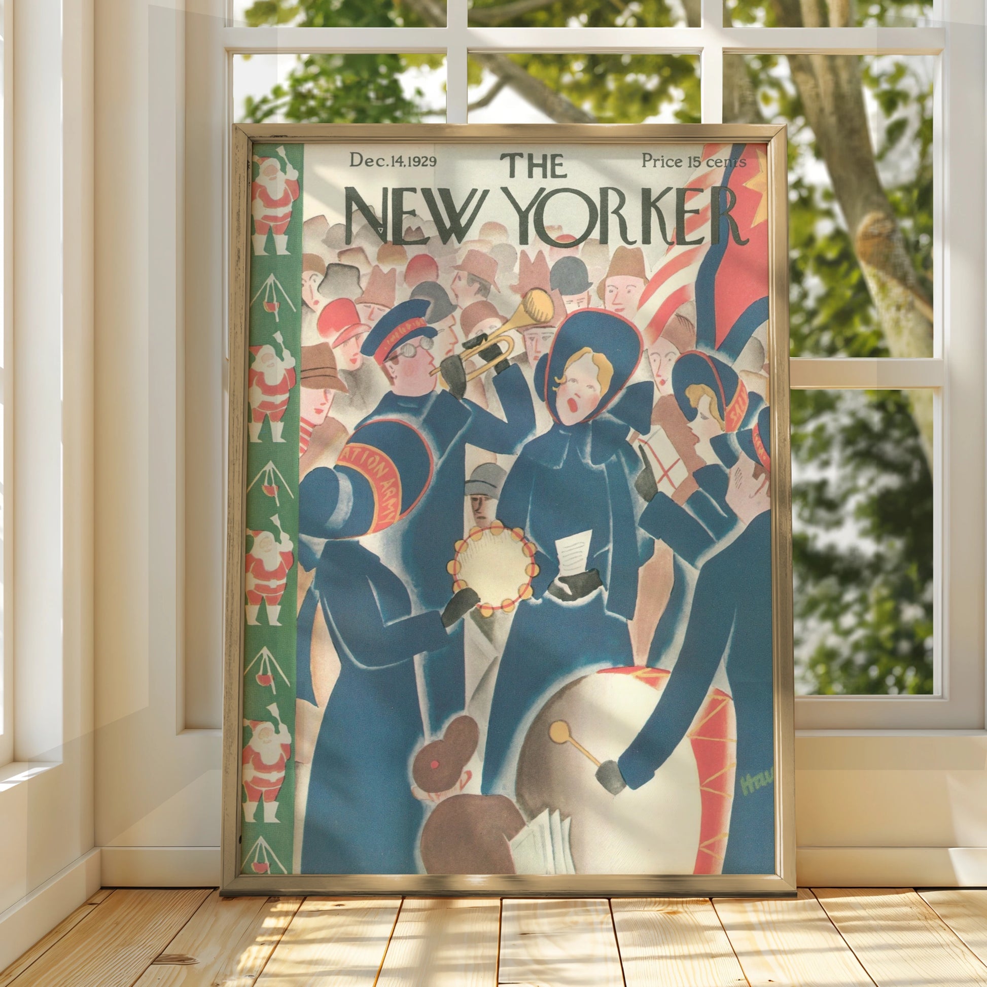 The New Yorker December 1929 Cover Poster, Salvation Army Christmas Art Print